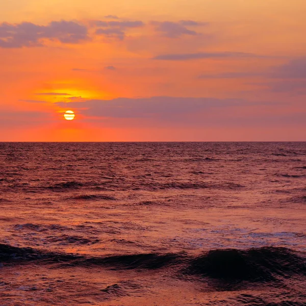 Morze Jasny Zachód Słońca Tropikalna Plaża Relaks Podróże — Zdjęcie stockowe