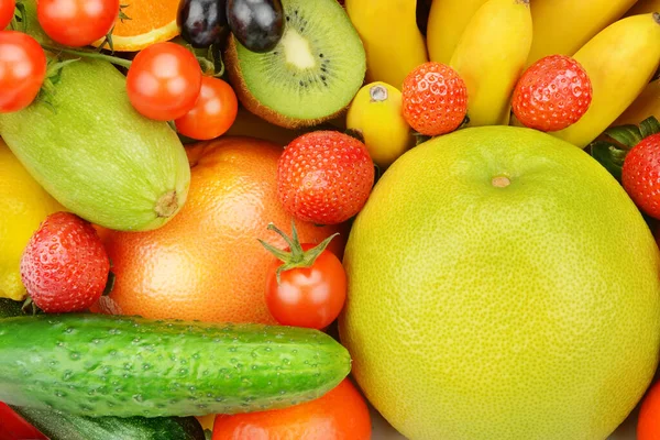 Bright Background Different Vegetables Fruits — Stock Photo, Image