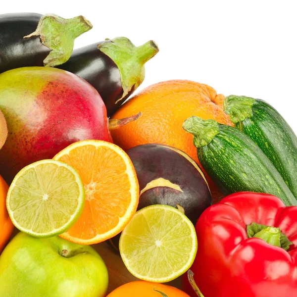 Vegetables Fruits Isolated White Background — Stock Photo, Image