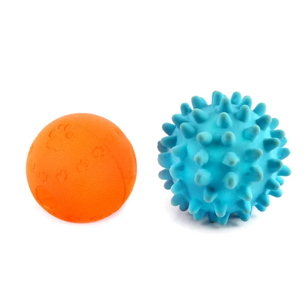 Set Toy Balls Dog Isolated White Background — Stock Photo, Image