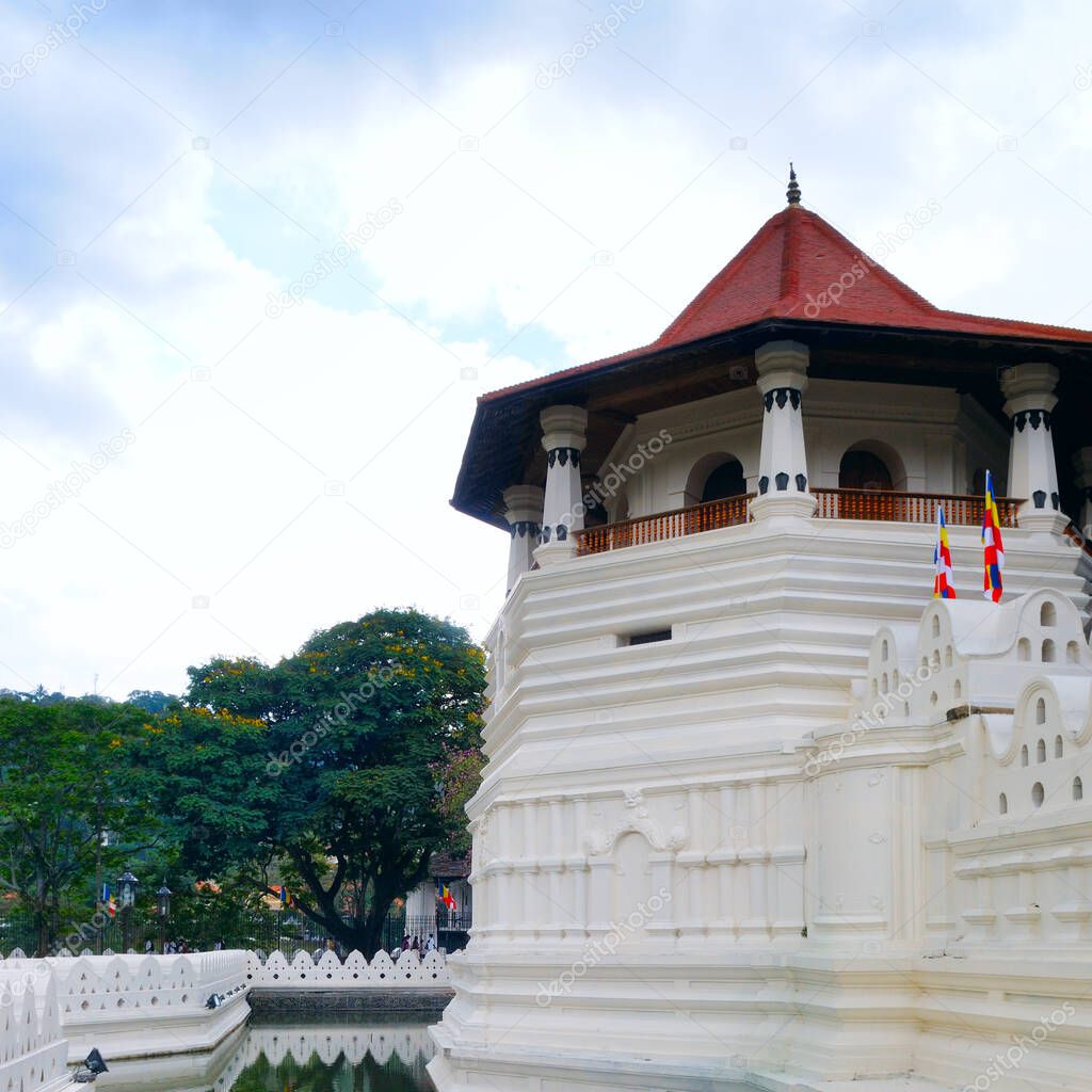 Temple of the Tooth Relic in Kandy, Sri Lanka. Concept - vacation and travel.