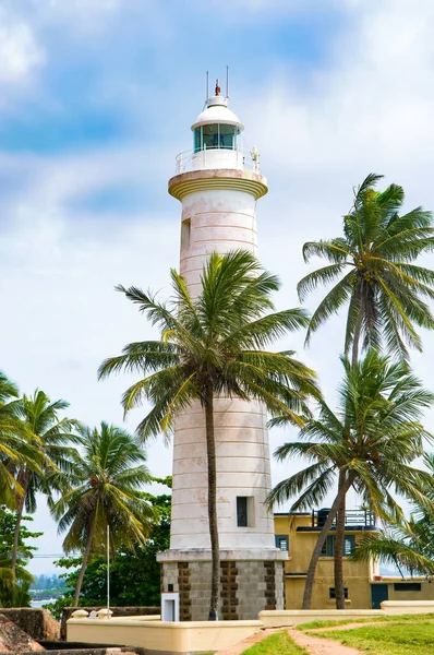 Faro Fuerte Galle Día Soleado Sri Lanka Foto Vertical — Foto de Stock