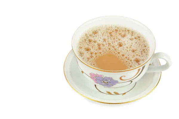 Kakaogetränk Vintage Tasse Isoliert Auf Weißem Hintergrund Platz Für Ihren — Stockfoto