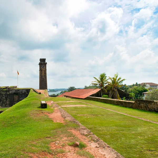 Oude Klokkentoren Galle Nederlands Fort Uit 17E Eeuw Verwoest Nederlands — Stockfoto