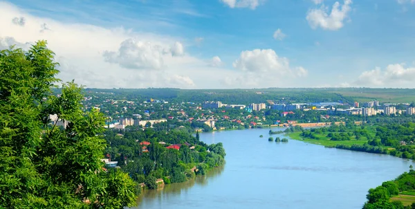 Dniester River Town Soroca Moldova View Wide Photo — Stock Photo, Image