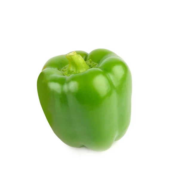 在白色背景上分离的绿色红辣椒 — 图库照片