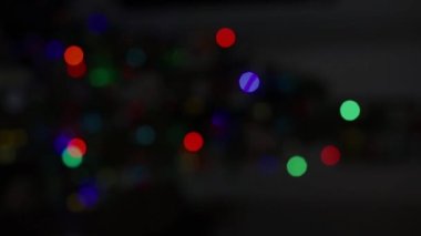 Noel ışıkları ev dekorasyonu, durgun hayat, tatil ışıkları videoları için parlıyor.