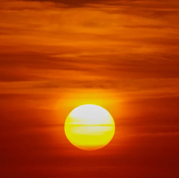Orange Sunset Nature Sky — Stockfoto