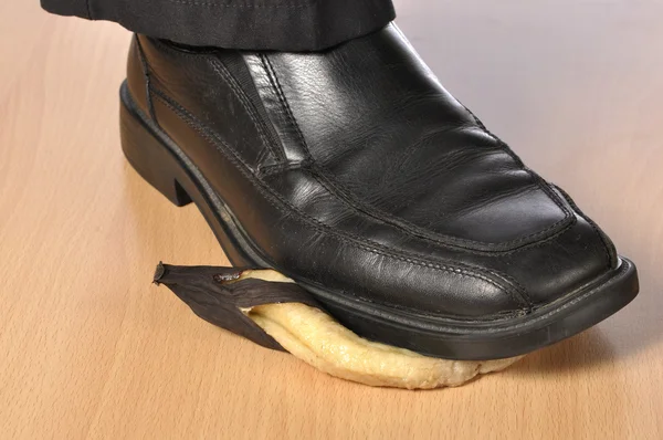 Šlápni na banán — Stock fotografie