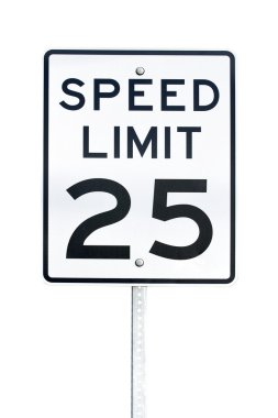 Speed limit 25 sign clipart