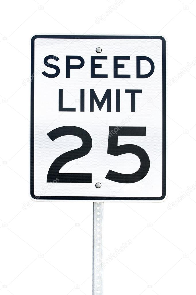 Speed limit 25 sign