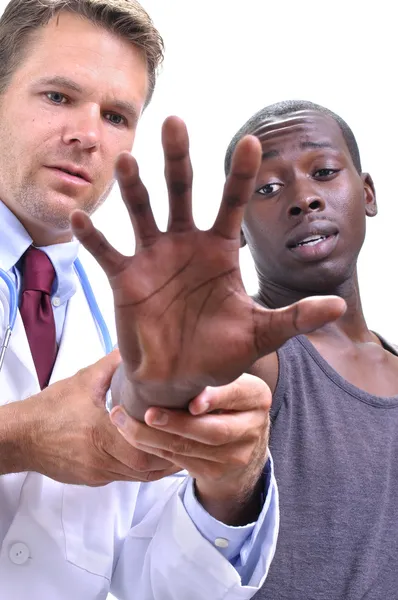 Exame médico musculoesquelético da mão — Fotografia de Stock