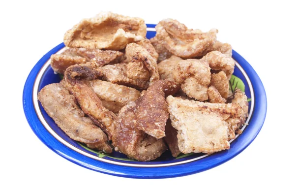Fried chicharron pork rinds — Stock Photo, Image