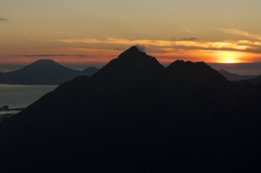 Mountain peak silhouette clipart