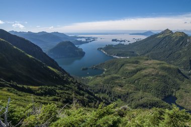 Mountains and ocean clipart