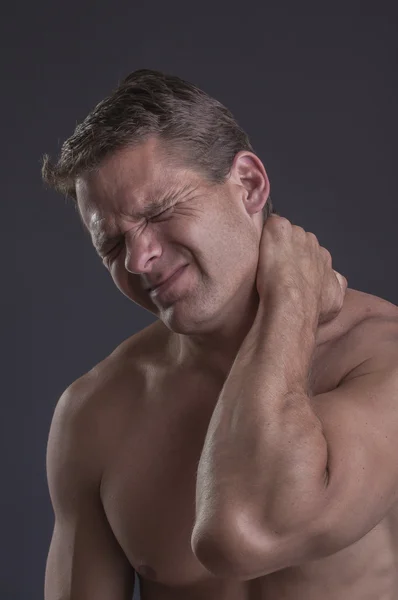首の痛み — ストック写真