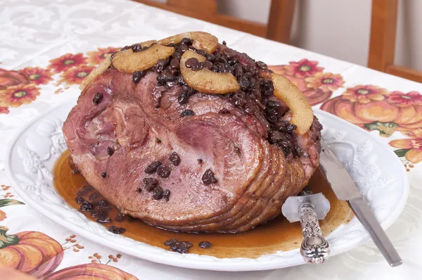 Baked Thanksgiving ham — Stock Photo, Image