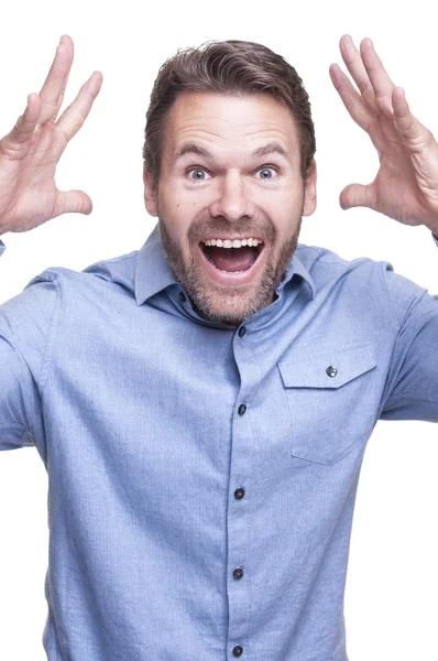 Excited man — Stock Photo, Image