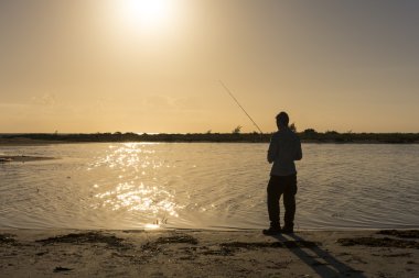Balıkçılık siluet
