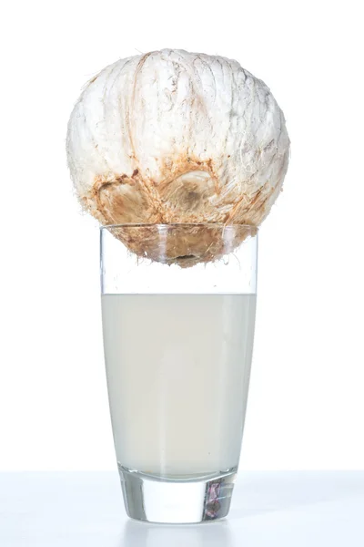Frisches Kokoswasser — Stockfoto