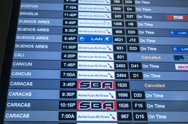 Air travel schedule — Stock Photo, Image