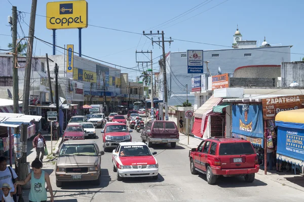 Downtown in Mexican city — Stock Photo, Image