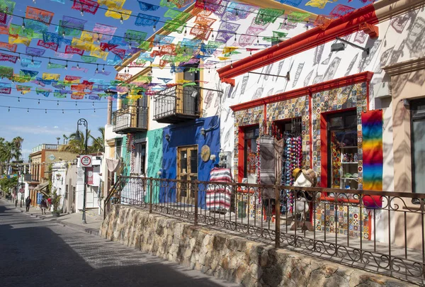 San Jose Del Cabo Mexico Outubro 2022 Lojas Coloridas Bandeirinhas — Fotografia de Stock