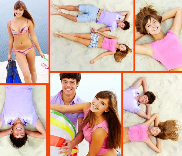 Couple at the beach — Stock Photo, Image