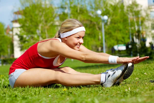 Fitness v parku — Stock fotografie