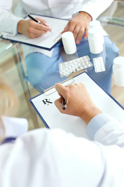 Prescribing tablets — Stock Photo, Image