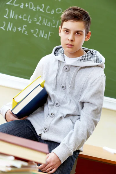 Teenager with books — Stock Photo, Image