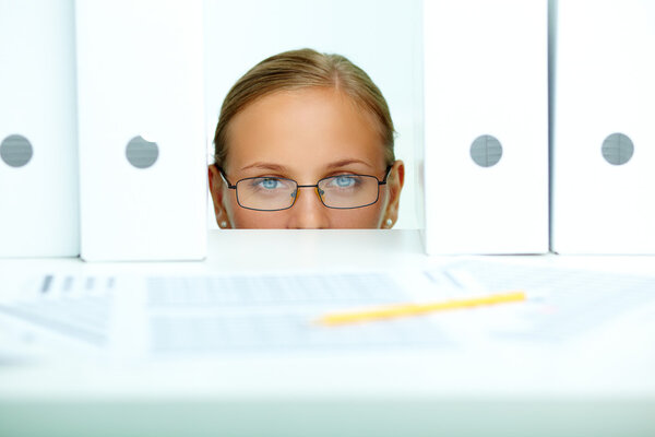 Female in eyeglasses