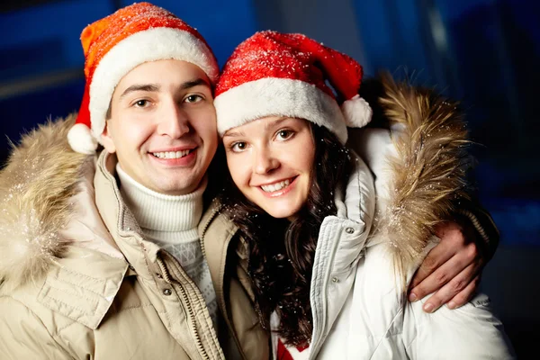 Casal de Pai Natal — Fotografia de Stock