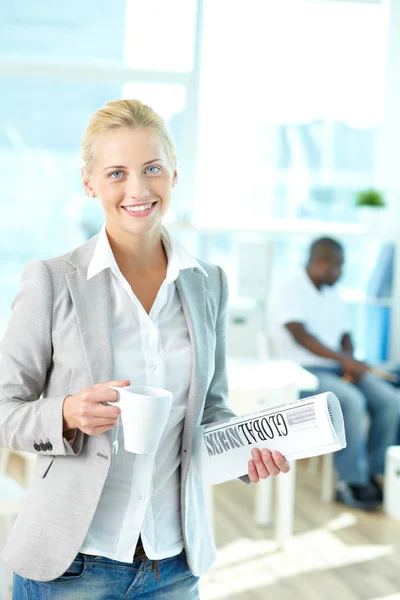 Cheerful businesswoman — Stock Photo, Image