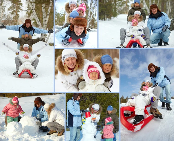 Familie im Park — Stockfoto