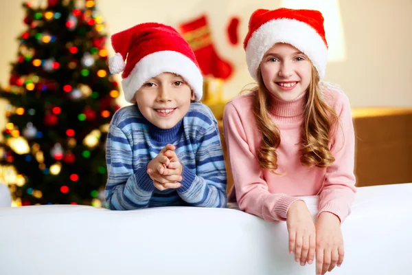 Santa kinderen — Stockfoto