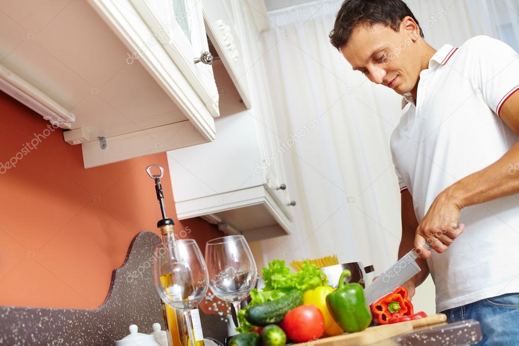 Man cooking