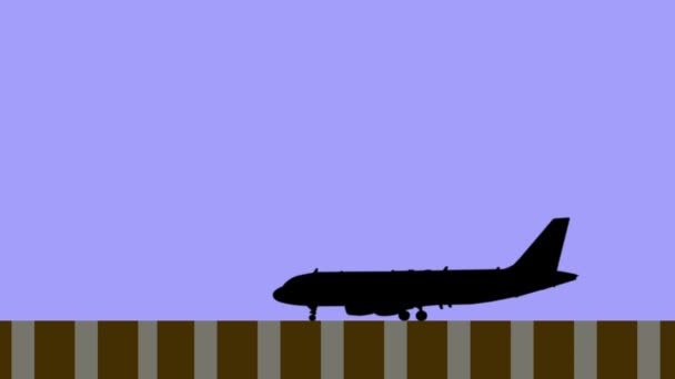 Umriss eines Flugzeugs — Stockvideo