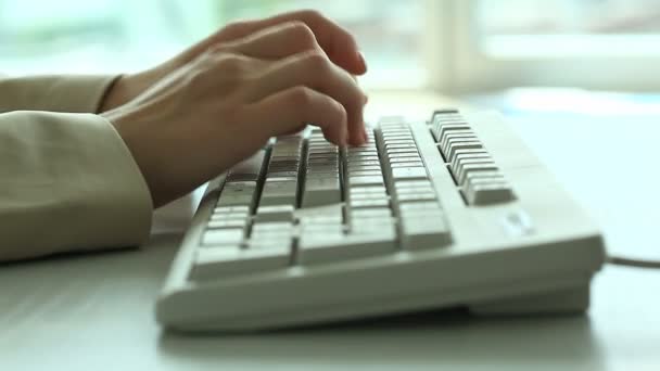 Mãos no teclado — Vídeo de Stock