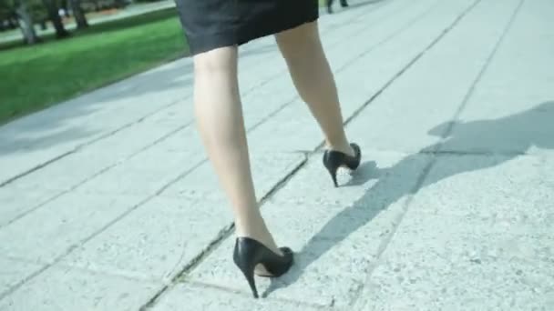 Business stilettos — Stockvideo