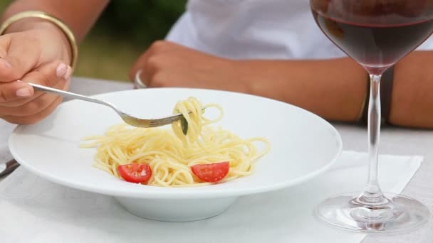 Mittagessen im Freien — Stockvideo