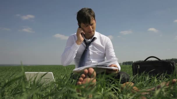 Local de trabalho não típico — Vídeo de Stock