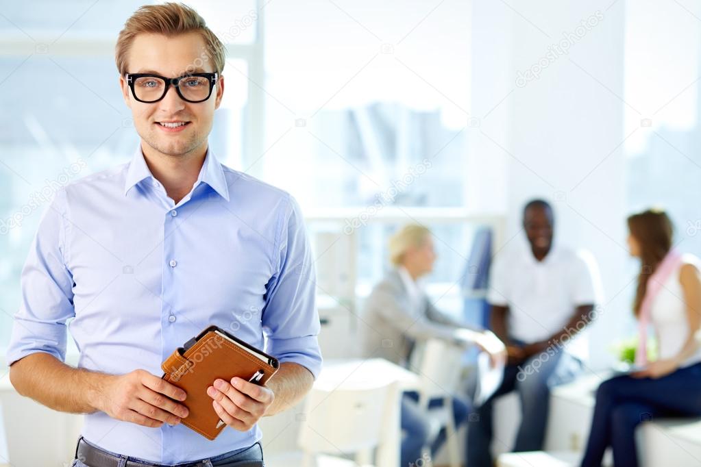 Man with notepad