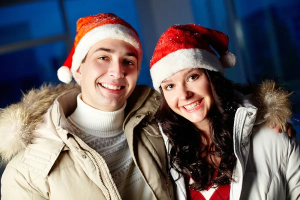 Ein paar Weihnachtsmänner — Stockfoto