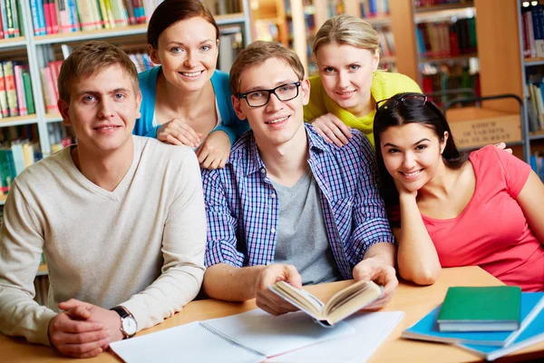 Gathered in library — Stock Photo, Image