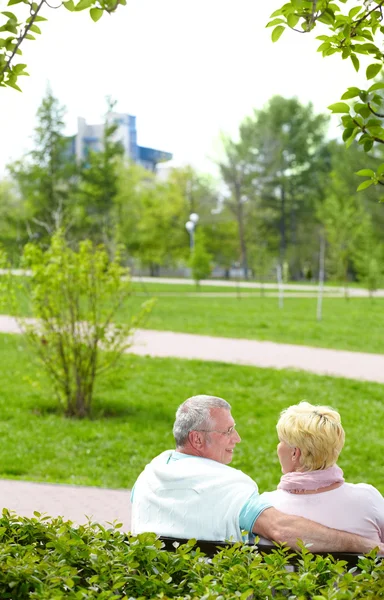 Sitting in park — Stock Photo, Image