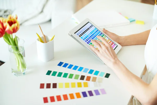 Working with palette — Stock Photo, Image