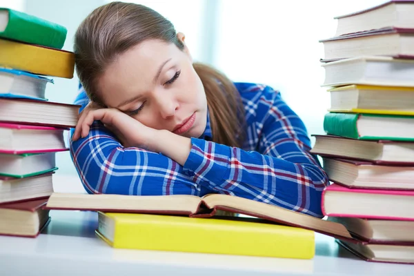 Tired to study — Stock Photo, Image