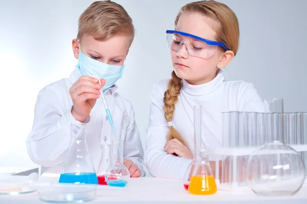 Children scientists Stock Image