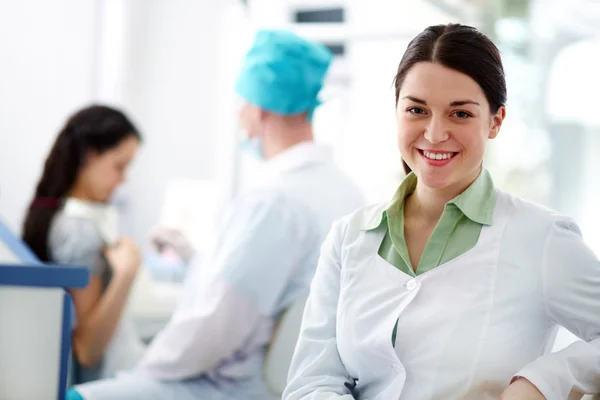 Assistant of dentist — Stock Photo, Image